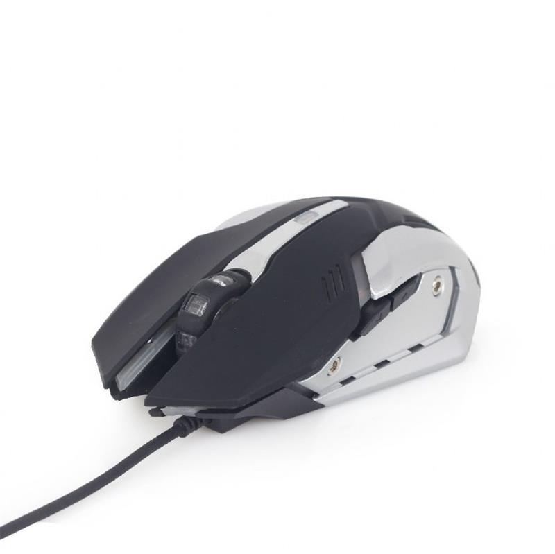 Gembird Gaming muis USB programmeerbaar 1200 - 3200 dpi instelbaar 7 color RGB led *USBAM