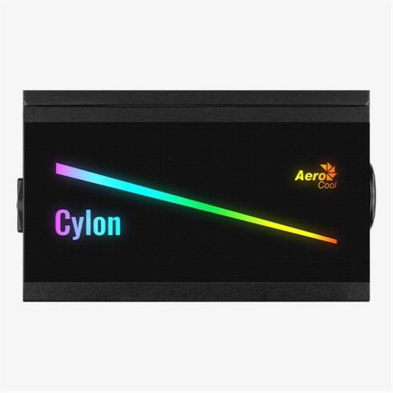 Aerocool PSU Cylon 700W RGB 80 PLUS Soft, black, flat cables