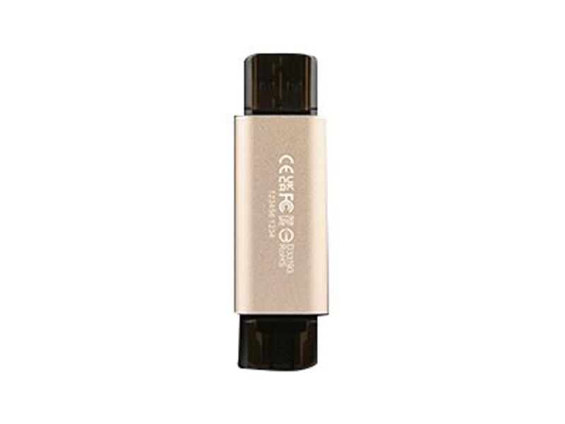 Transcend JetFlash 930C USB flash drive 128 GB USB Type-A USB Type-C 3 2 Gen 1 3 1 Gen 1 Goud