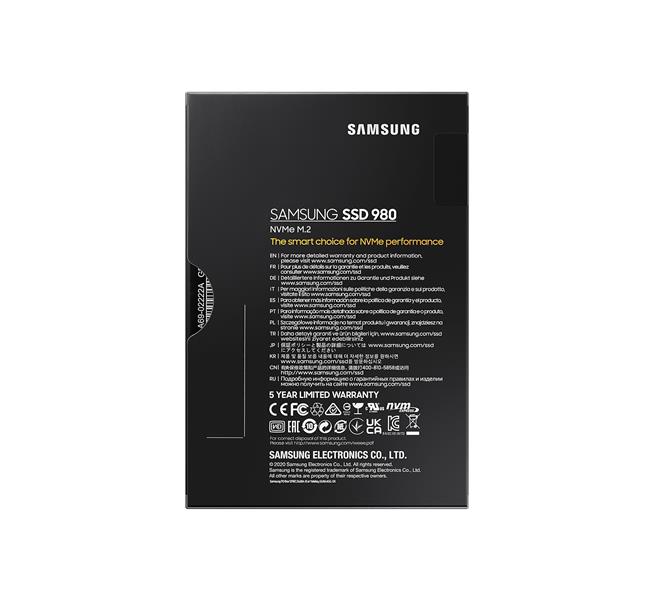 Samsung 980 M.2 500 GB PCI Express 3.0 V-NAND NVMe