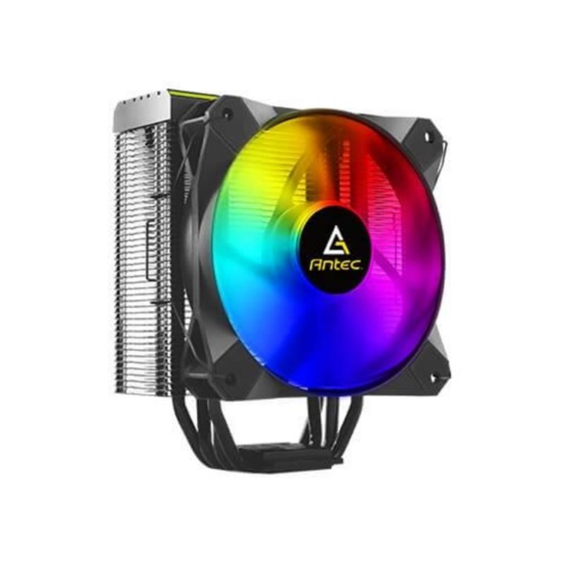 Antec A400 RGB Processor Koeler 12 cm Zwart, Koper, Metallic