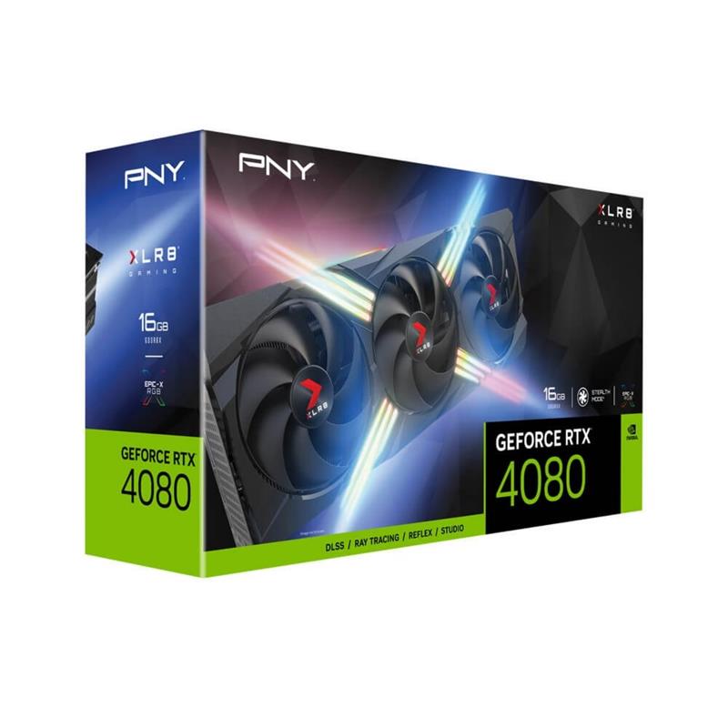 PNY 16GB RTX4080 XLR8 GAMING VERTO EPIC-X OC 3xDP/HDMI XLR8 GeForce RTX 4080 16GB VERTO EPIC-X OC