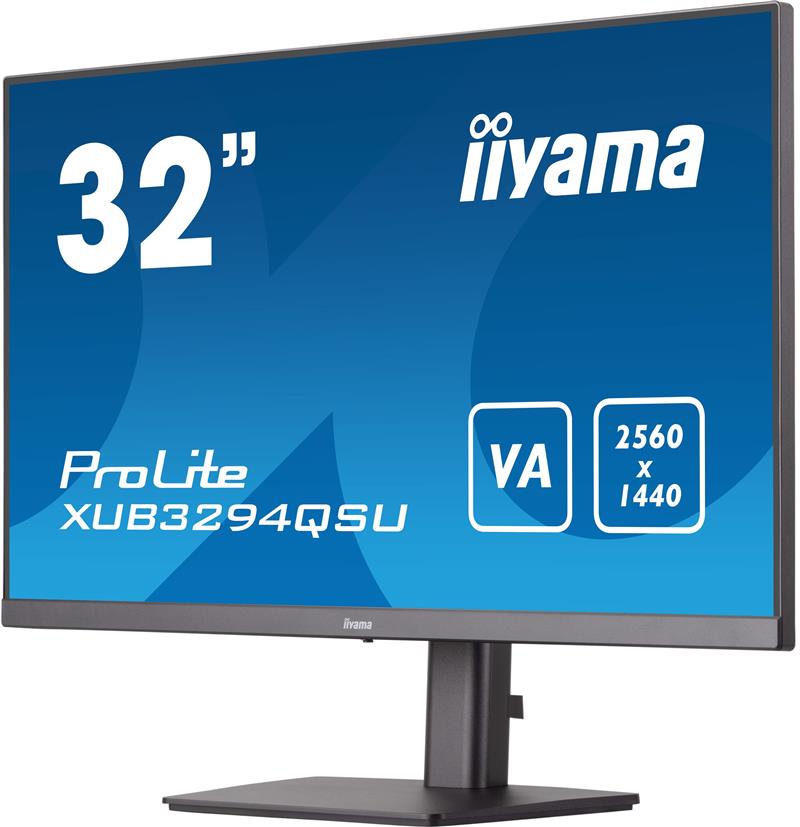 iiyama ProLite XUB3294QSU-B1 computer monitor 80 cm (31.5"") 2560 x 1440 Pixels Wide Quad HD LCD Zwart