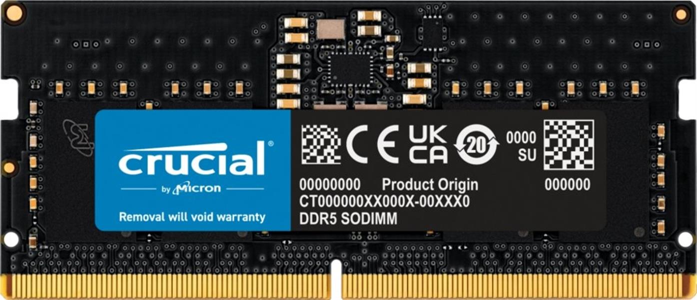 Crucial CT8G48C40S5 geheugenmodule 8 GB 1 x 8 GB DDR5 4800 MHz