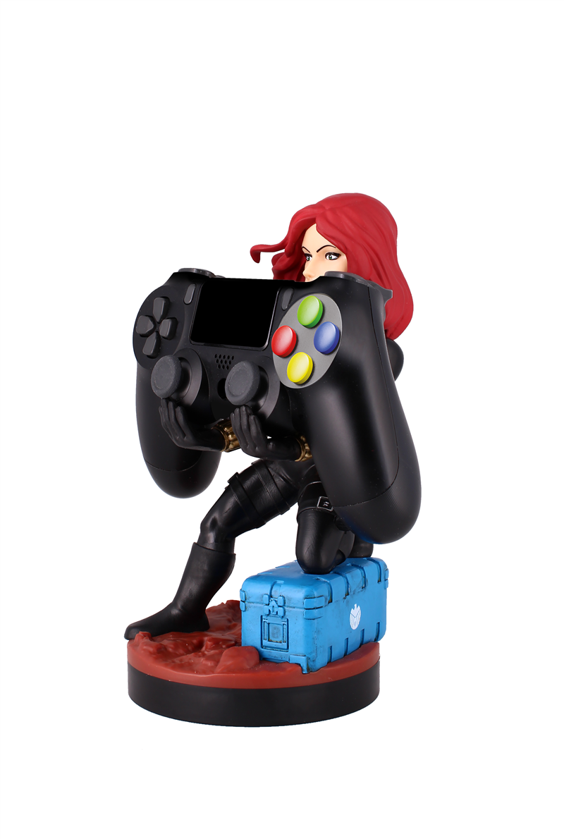 Cable Guy - Black Widow telefoonhouder - game controller stand met usb oplaadkabel 8 inch