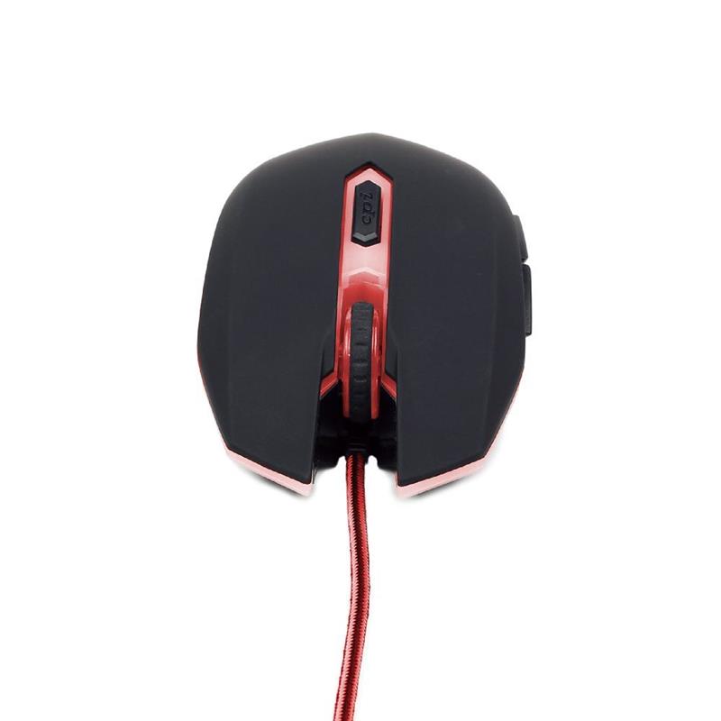 Gembird Gaming muis USB zwart rood 2400dpi illuminated