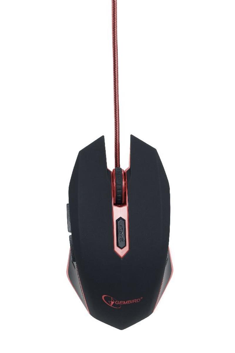 Gaming muis USB zwart rood