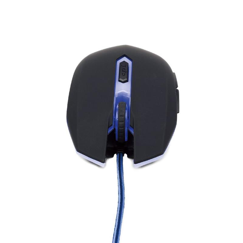 Gaming muis USB zwart blauw