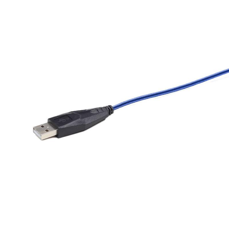 Gaming muis USB zwart blauw