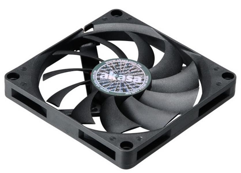 Akasa 80 x 10 8mm Slim PWM Black fan