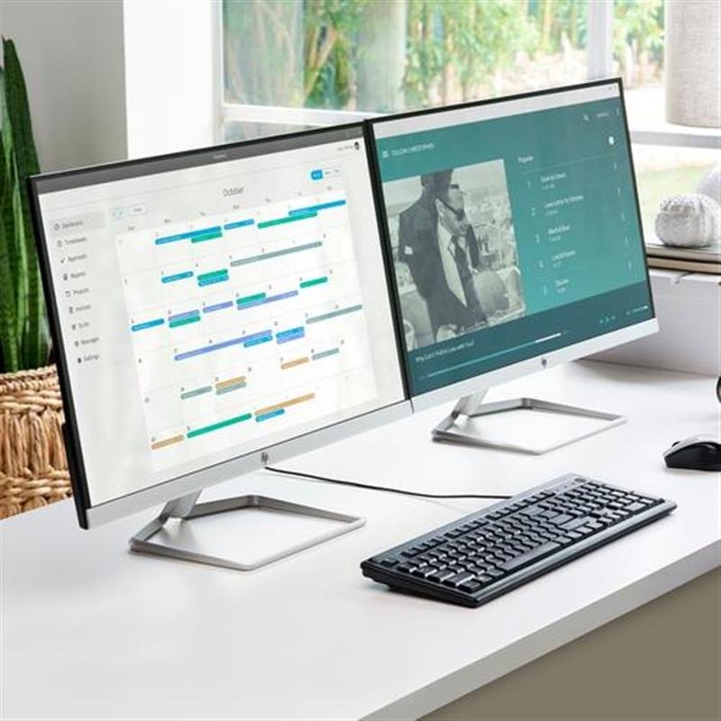 HP 27f 68,6 cm (27"") 1920 x 1080 Pixels Full HD LED Flat Zwart, Zilver