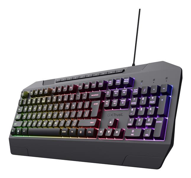 Trust GXT 836 Evocx toetsenbord USB AZERTY Belgisch Zwart