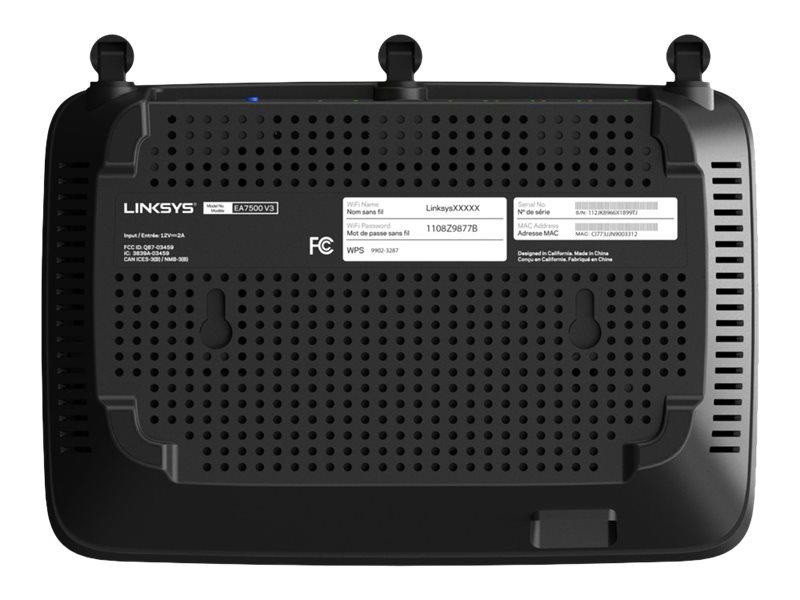 Linksys EA7500V3 draadloze router Gigabit Ethernet Dual-band (2.4 GHz / 5 GHz) Zwart