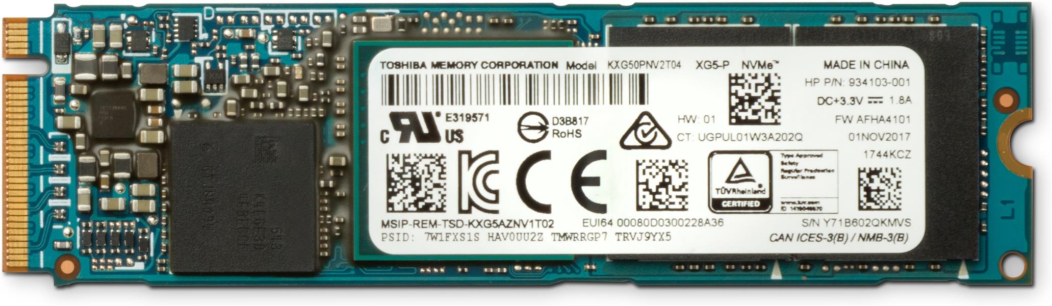 HP Z Turbo Drive Quad Pro M.2 2000 GB PCI Express 3.0