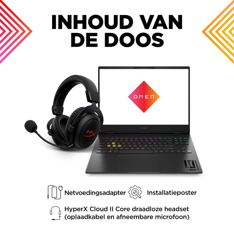 OMEN by HP 16-u0190nd Laptop 40,6 cm (16"") WQXGA Intel® Core™ i9 i9-13900HX 32 GB DDR5-SDRAM 1 TB SSD NVIDIA GeForce RTX 4070 Wi-Fi 6E (802.11ax) Win