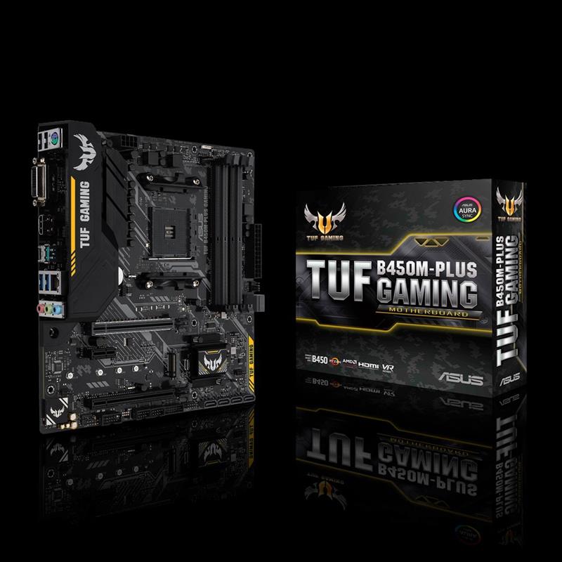 ASUS TUF B450M-PLUS GAMING moederbord Socket AM4 Micro ATX AMD B450