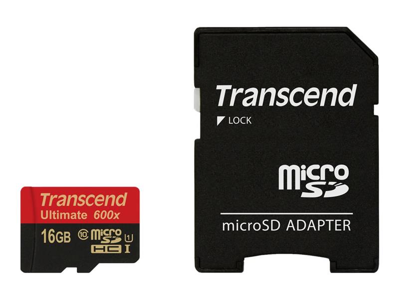 Transcend Ultimate MicroSDHC 16GB FullHD 90MB s UHS-I U1 Class10 600x MLC