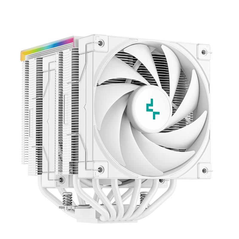 DeepCool AK620 Digital WH 6x Heat Pipe All Black Dual Tower Air Cooler Real-Time CPU Status Screen 2x FK120 120mm FDB Bearing PWM High Performance Fan