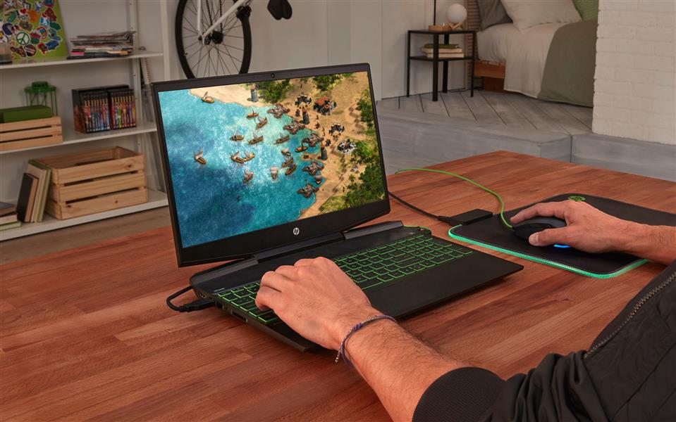 HP Pavilion Gaming 300 Zwart, Groen Game-muismat