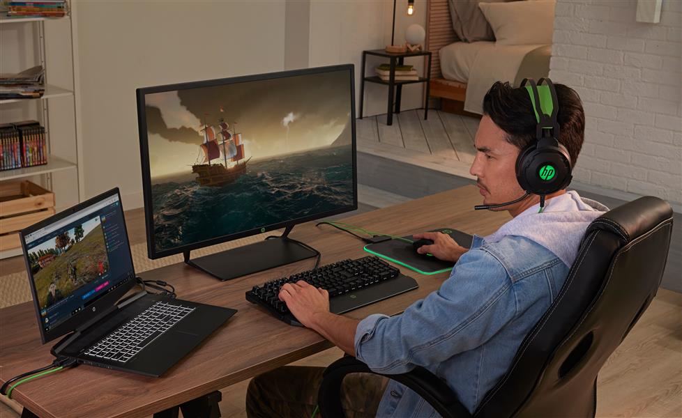 HP Pavilion Gaming 300 Zwart, Groen Game-muismat