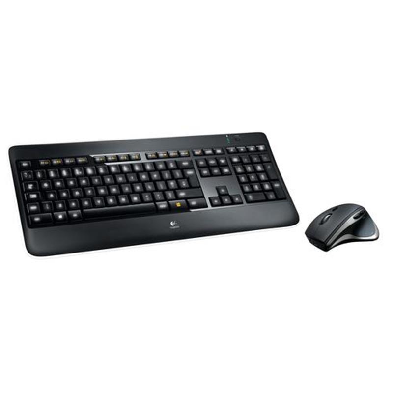 Logitech K800 toetsenbord RF Draadloos QWERTY Pan Nordic Zwart