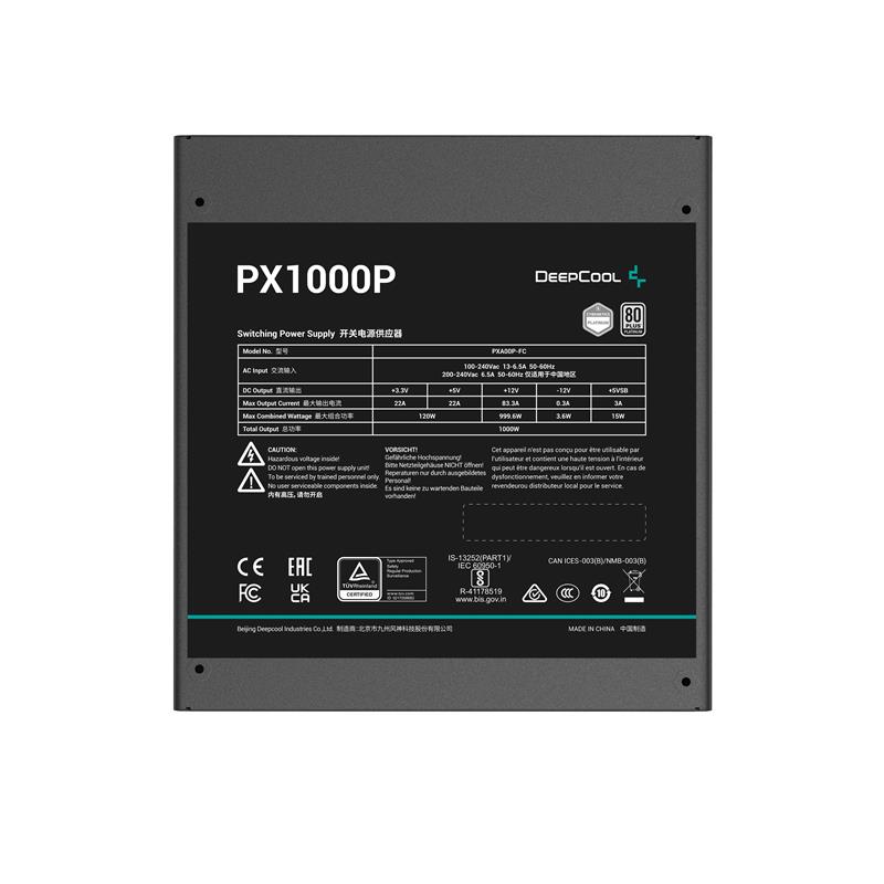 DeepCool PX1000P power supply unit 1000 W 20+4 pin ATX ATX Zwart