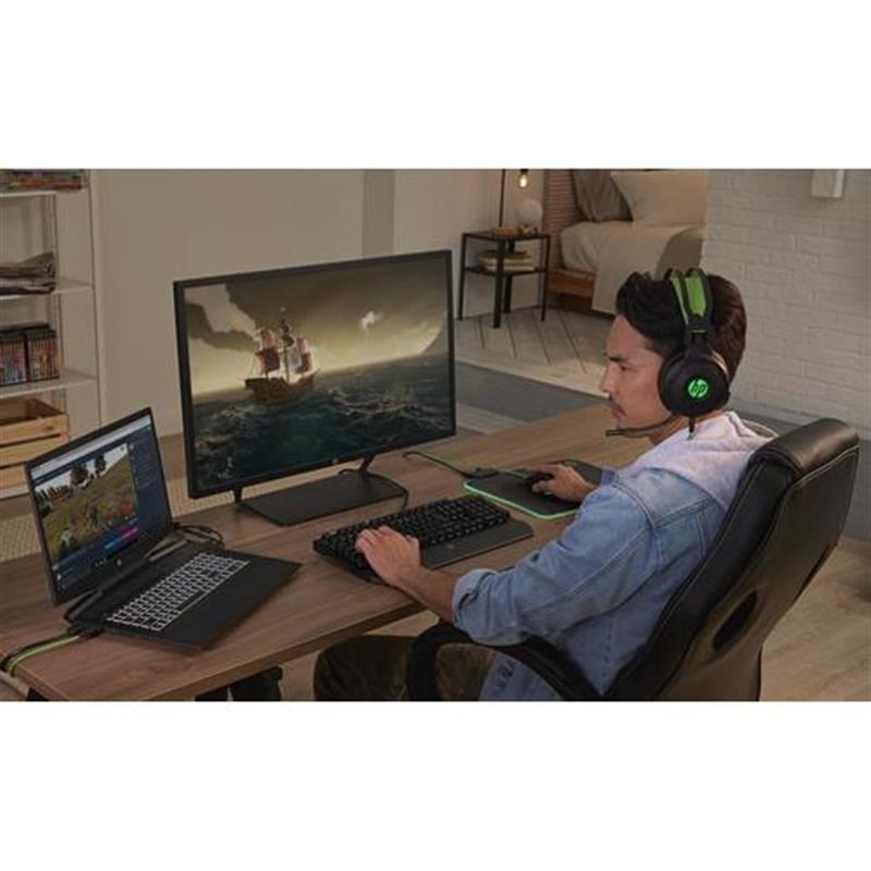 HP 600 Headset Bedraad Hoofdband Gamen Zwart, Groen