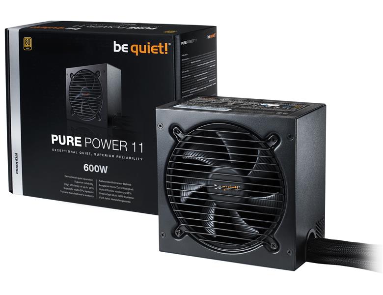 be quiet! Pure Power 11 600W power supply unit 20+4 pin ATX ATX Zwart