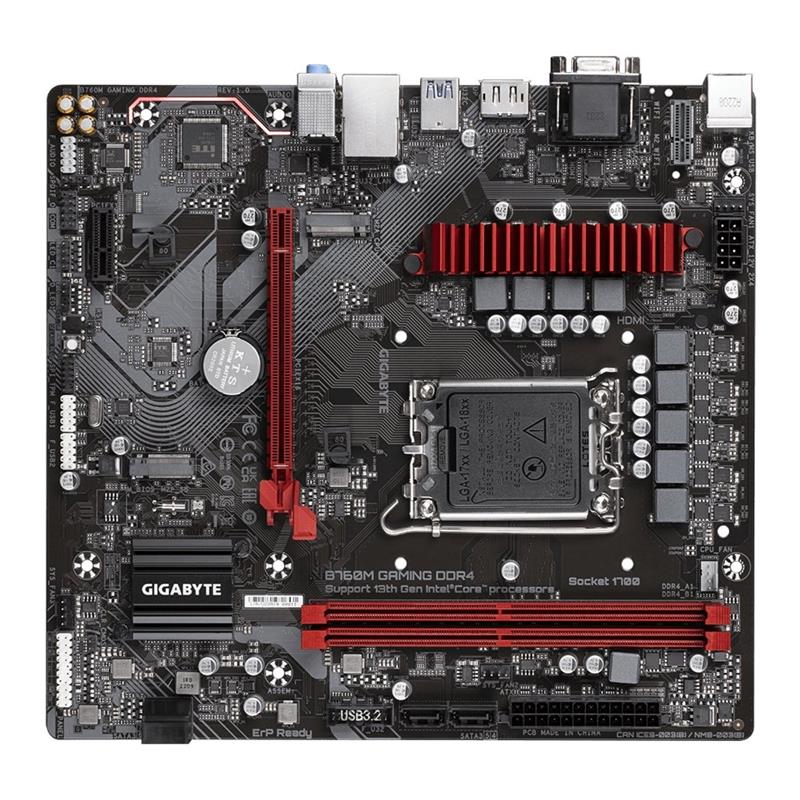 Gigabyte B760M GAMING DDR4 moederbord Intel B760 Express LGA 1700 micro ATX