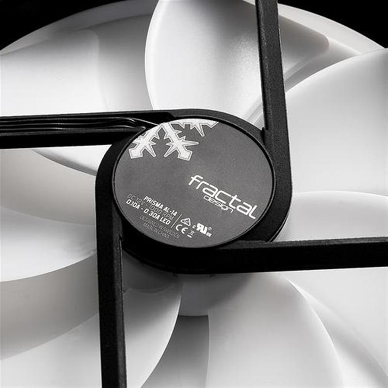 Fractal Design Prisma AL-14 PWM Computer behuizing Ventilator 14 cm Zwart Wit