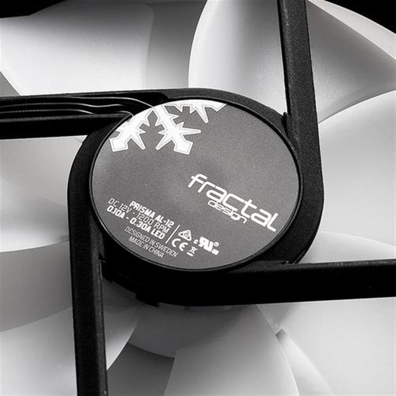 Fractal Design Prisma AL-12 3P Computer behuizing Ventilator 12 cm Zwart, Wit