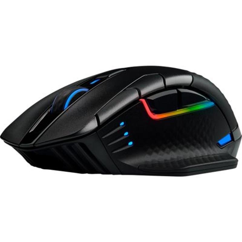 Corsair DARK CORE RGB PRO muis RF Wireless Bluetooth USB Type-A Optisch 18000 DPI Rechtshandig