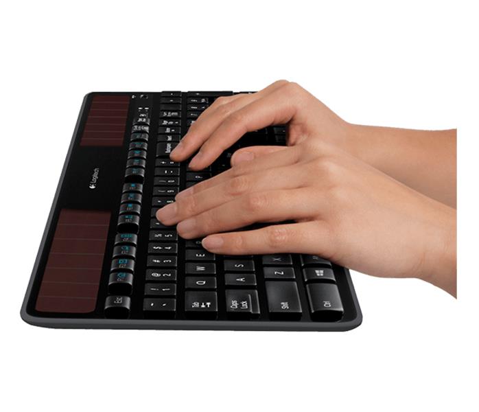 Logitech K750 toetsenbord RF Draadloos QWERTY Brits Engels Zwart