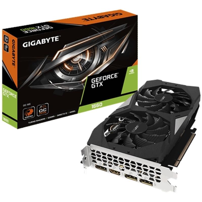 Gigabyte GV-N1660OC-6GD videokaart GeForce GTX 1660 6 GB GDDR5