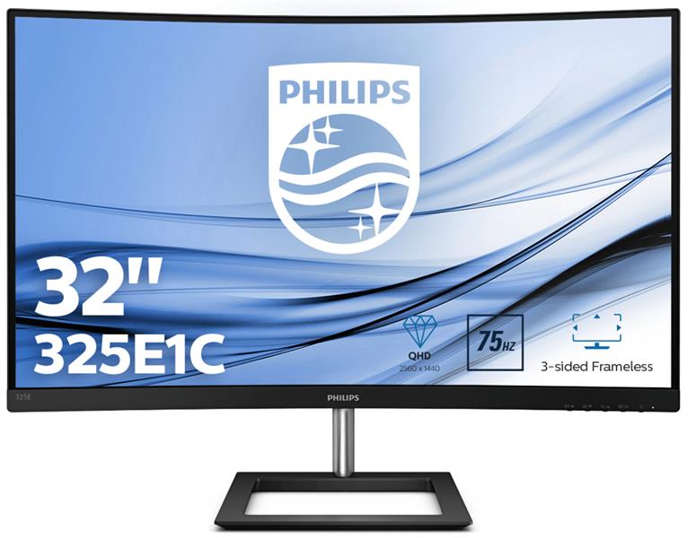 Philips E Line 325E1C/00 computer monitor 80 cm (31.5"") 2560 x 1440 Pixels Quad HD LCD Zwart