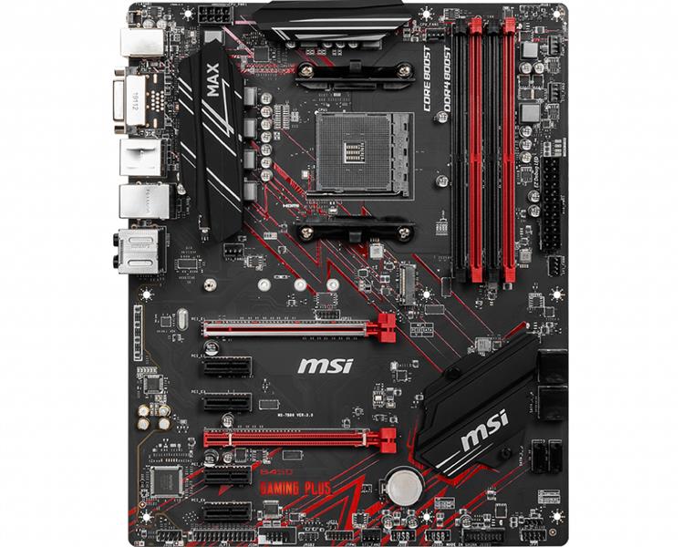 MSI B450 GAMING PLUS MAX moederbord Socket AM4 ATX AMD B450