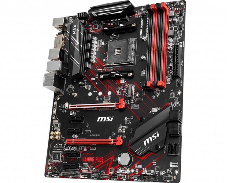 MSI B450 GAMING PLUS MAX moederbord Socket AM4 ATX AMD B450