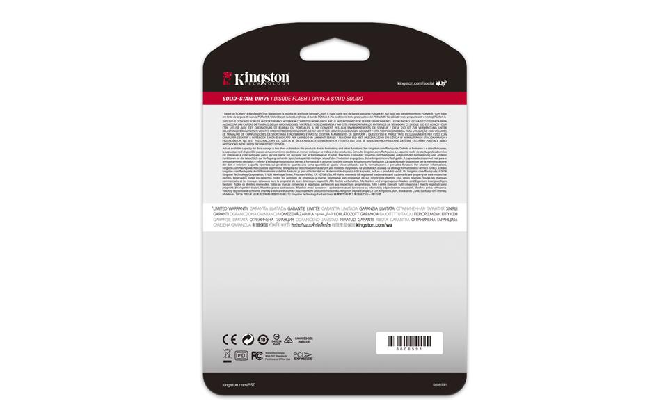 Kingston Technology A2000 M.2 500 GB PCI Express 3.0 3D NAND NVMe