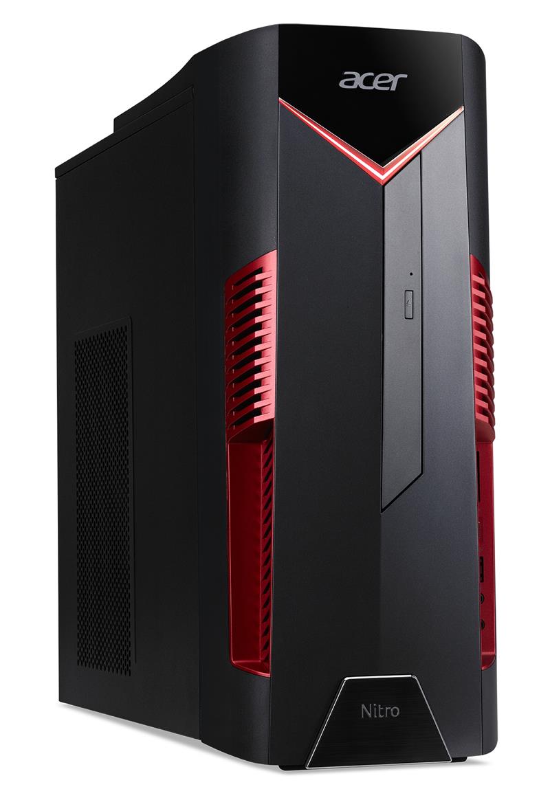 Acer NITRO 50 N50-600 I9012 Intel® Core™ i7 i7-9700 8 GB DDR4-SDRAM 1,26 TB HDD+SSD NVIDIA® GeForce® GTX 1660 Ti Windows 10 Home Desktop PC Zwart, Roo