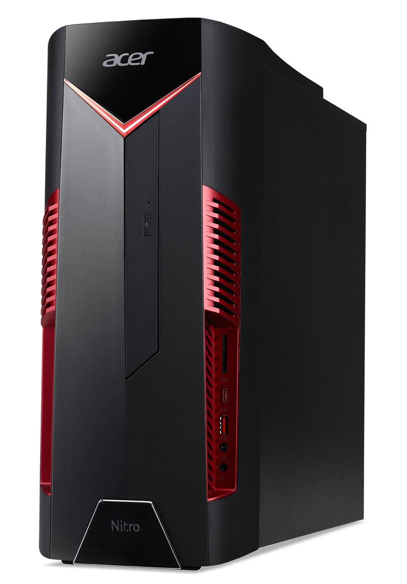 Acer NITRO 50 N50-600 I9012 Intel® Core™ i7 i7-9700 8 GB DDR4-SDRAM 1,26 TB HDD+SSD NVIDIA® GeForce® GTX 1660 Ti Windows 10 Home Desktop PC Zwart, Roo