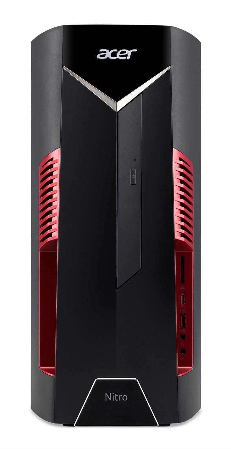 Acer NITRO 50 N50-600 I9012 Intel® Core™ i7 i7-9700 8 GB DDR4-SDRAM 1,26 TB HDD+SSD NVIDIA® GeForce® GTX 1660 Ti Windows 10 Home Desktop PC Zwart, Roo