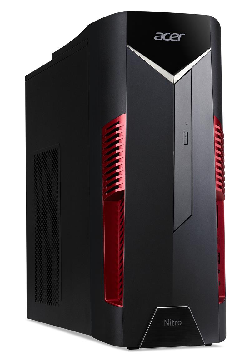 Acer NITRO 50 N50-600 I9012 Intel® Core™ i7 i7-9700 8 GB DDR4-SDRAM 1,26 TB HDD+SSD NVIDIA® GeForce® GTX 1660 Ti Windows 10 Home Desktop PC Zwart, Roo