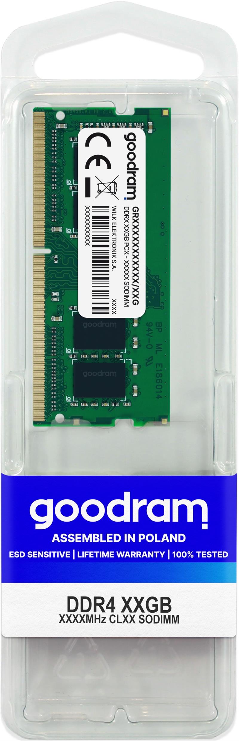 Goodram GR2666S464L19S/4G geheugenmodule 4 GB 1 x 4 GB DDR4 2666 MHz