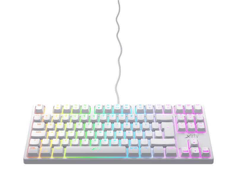 Xtrfy K4 TKL - Mechanisch Gaming toetsenbord met RGB US Layout - Wit