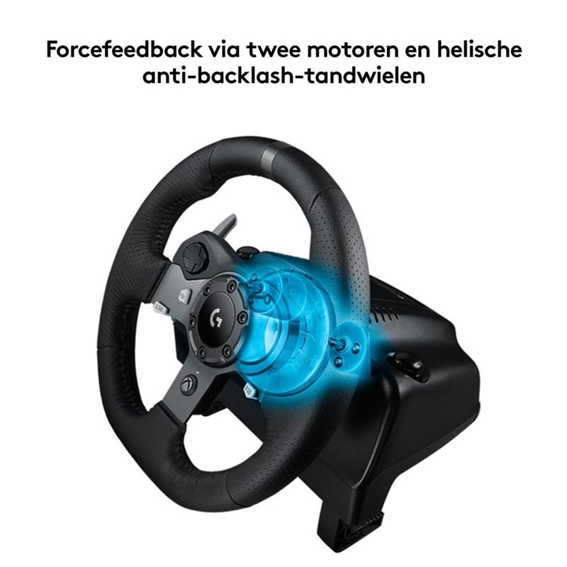 Logitech G920 Stuurwiel + pedalen PC,Xbox One Analoog/digitaal USB 2.0 Zwart