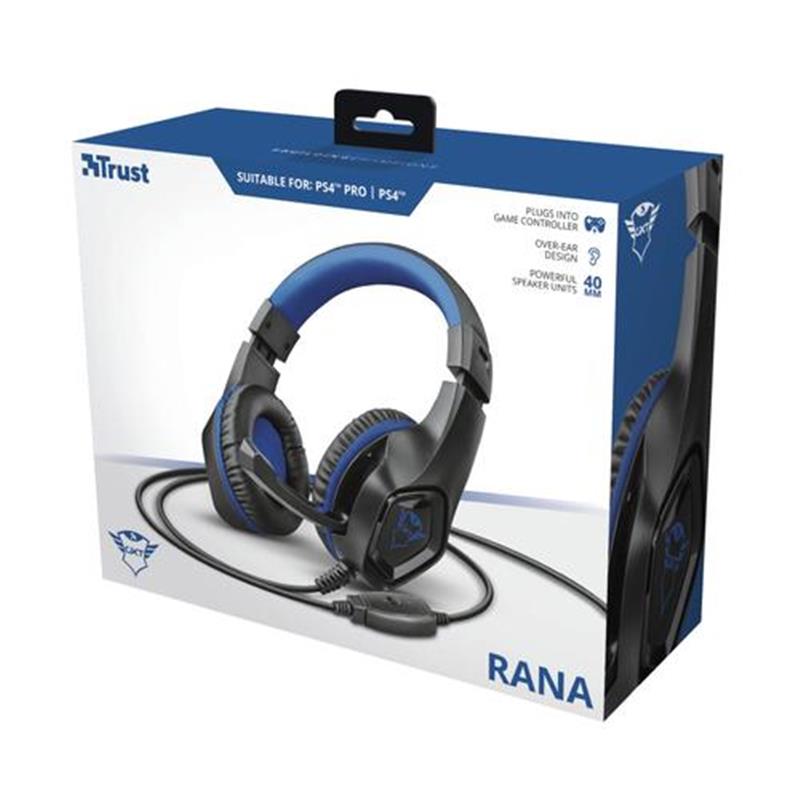 Trust GXT 404B Rana - Gaming Headset - PS4 - Zwart/Blauw