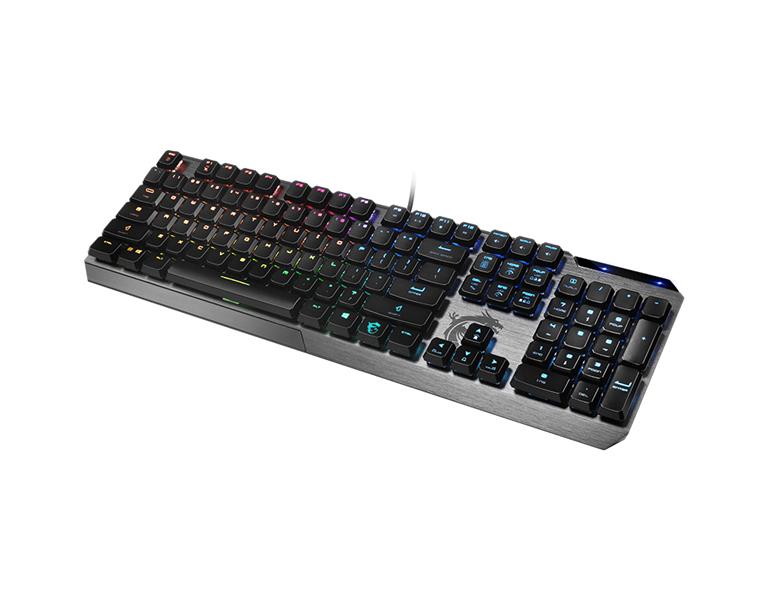 MSI Vigor GK50 Low Profile toetsenbord USB QWERTZ Nederlands Zwart, Metallic