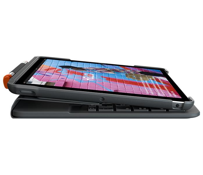 Logitech Slim Folio toetsenbord voor mobiel apparaat QWERTZ Zwitsers Grafiet Bluetooth