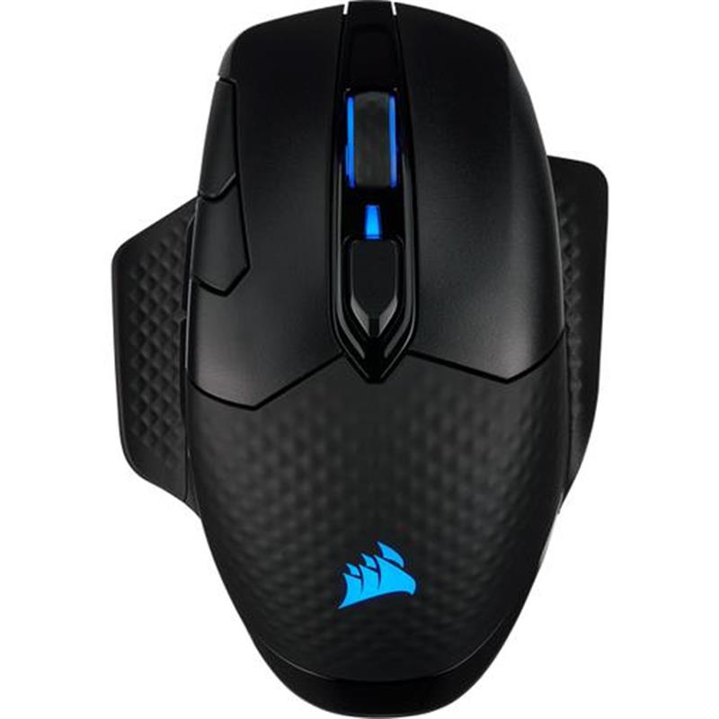 Corsair DARK CORE RGB PRO muis RF Wireless Bluetooth USB Type-A Optisch 18000 DPI Rechtshandig