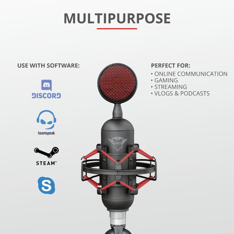 Trust GXT 244 Buzz Microfoon - Streaming & Gaming - USB - Zwart